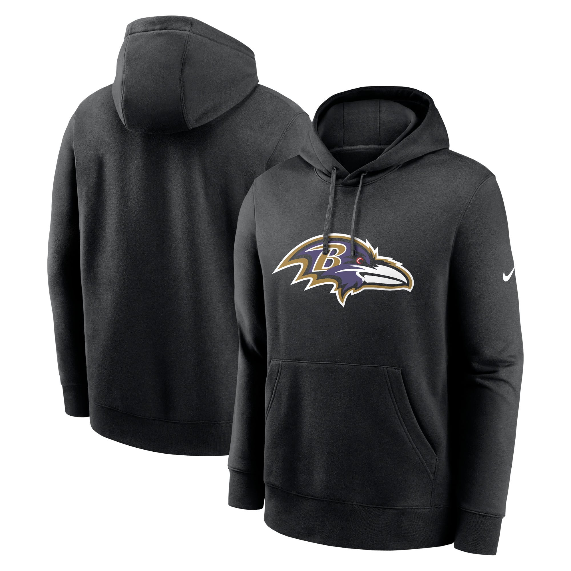 Sweat à capuche Nike noir avec logo du club Primetime des Baltimore Ravens pour homme